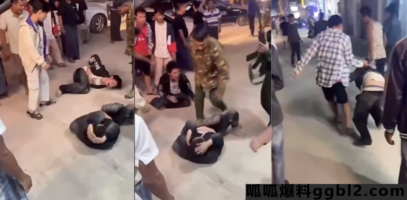 缅甸男找越南妹打炮不给钱被抓暴打 现场视频流出 看着还真搞笑! thumbnail