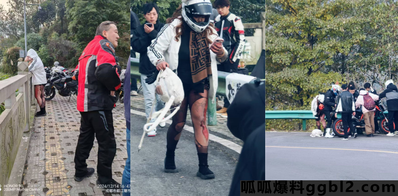 微胖女骑手装逼失败 压弯摔倒 现场车祸视频流出 连黑丝都摔破了 令人心疼! thumbnail