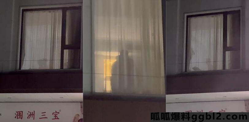 广西北海围洲情侣酒店落地窗前上演皮影戏 女主性爱的疯狂引发众多路人热情围观! thumbnail